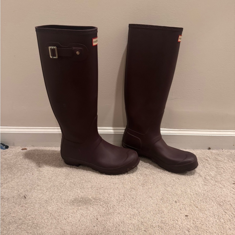 Hunter purple boots 8 - Picture 3 of 5